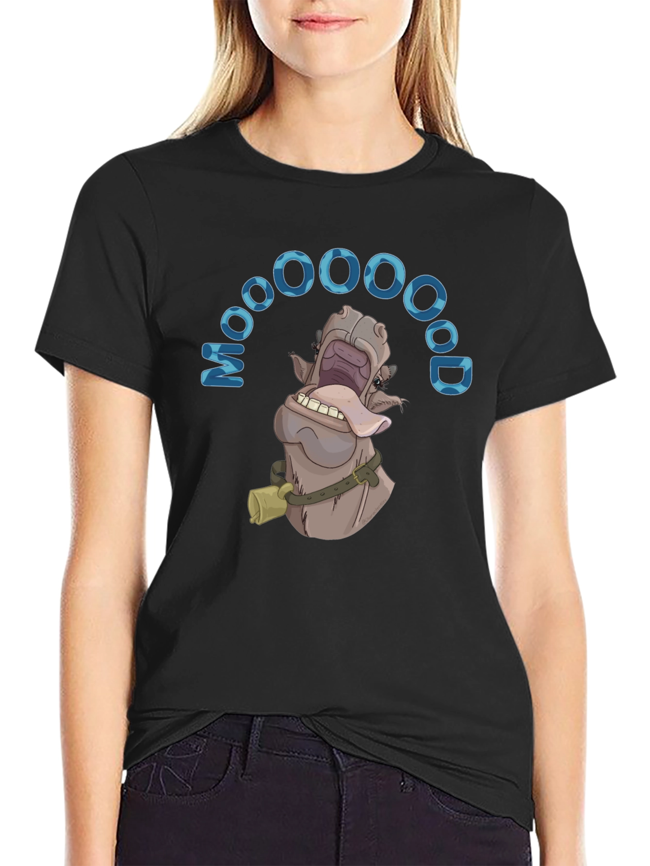 Funny Cartoon Cow MOOOOOD T-Shirt