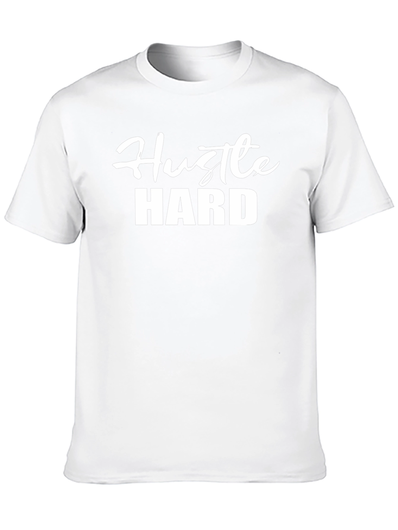 Hustle Hard Graphic Tee - Black Cotton T-Shirt