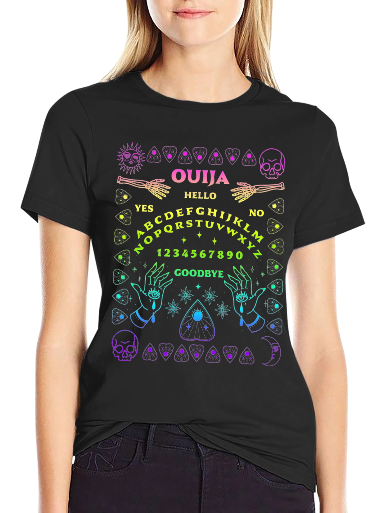 Ouija Board Graphic Tee - Mystical Design T-Shirt