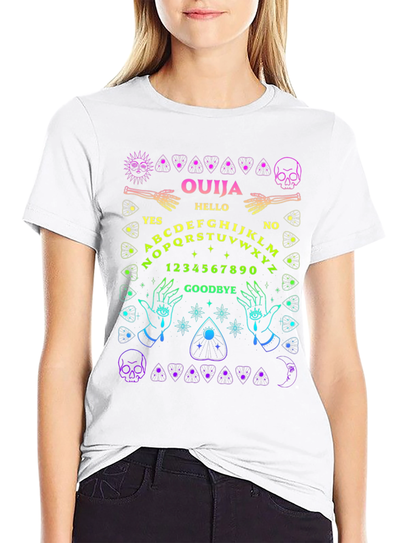 Ouija Board Graphic Tee - Mystical Design T-Shirt