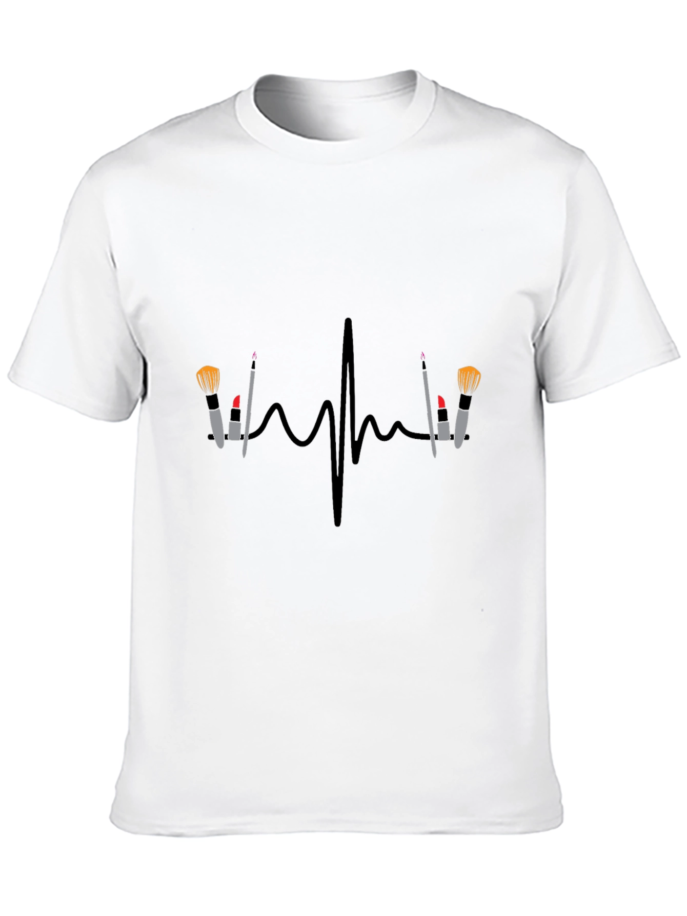 Makeup Heartbeat T-Shirt - Beauty Lovers Tee