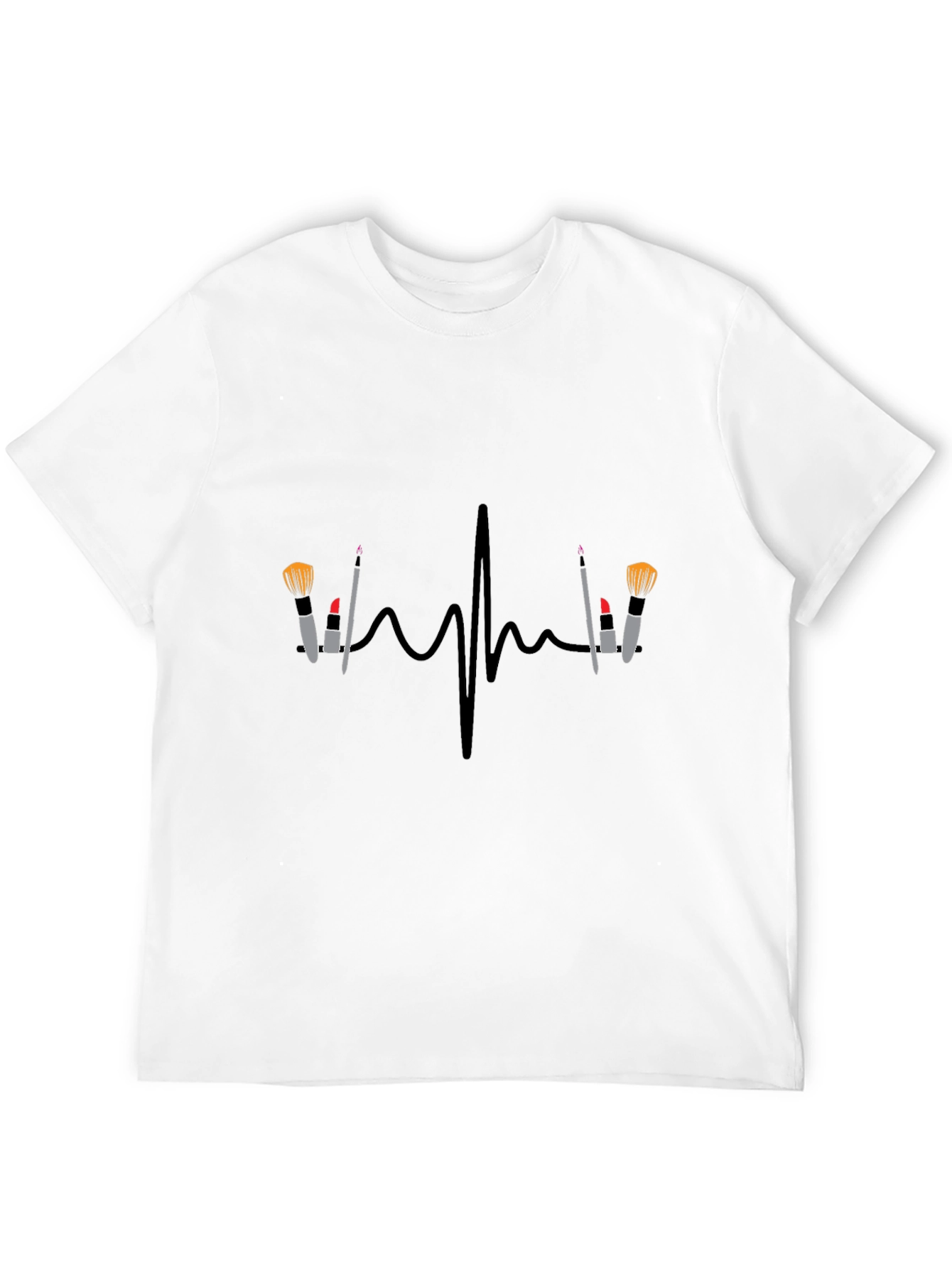 Makeup Heartbeat T-Shirt - Beauty Lovers Tee
