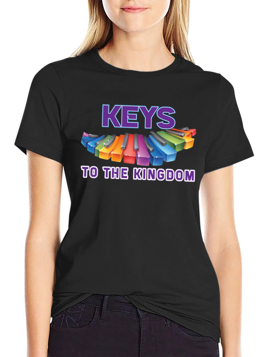 Colorful Piano Keys Kingdom Graphic T-Shirt