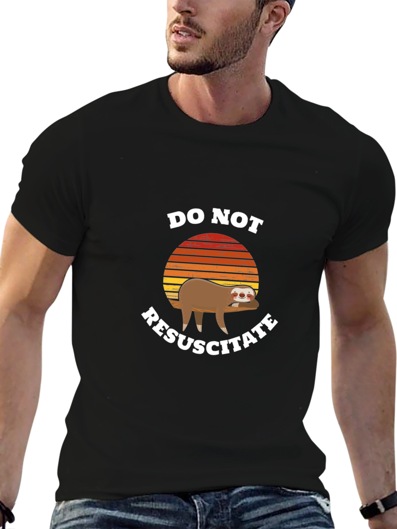 Do Not Resuscitate Sloth Graphic T-Shirt