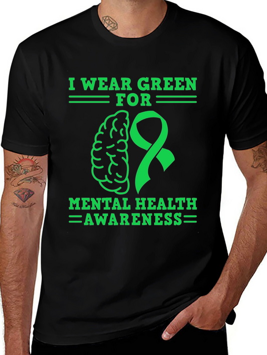 Mental Health Awareness Green Ribbon T-Shirt