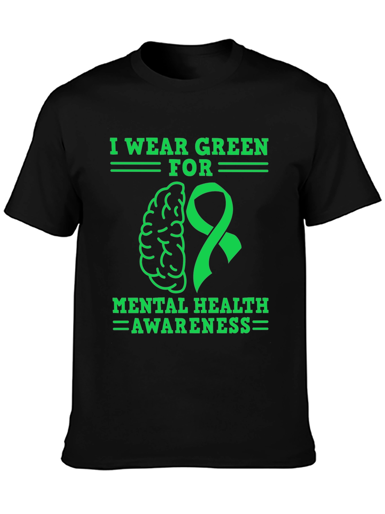 Mental Health Awareness Green Ribbon T-Shirt