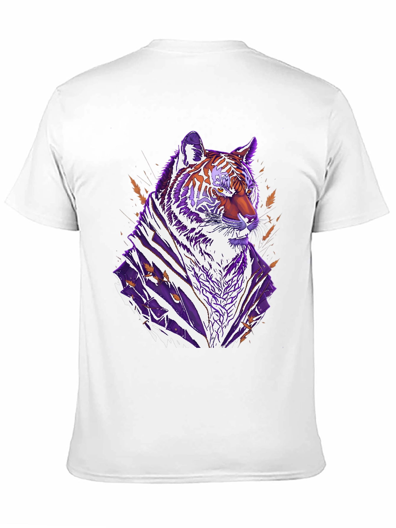 Tiger Graphic Print Crew Neck T-Shirt