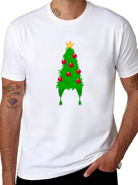 Christmas Tree Hat Graphic Tee - Holiday Fun!