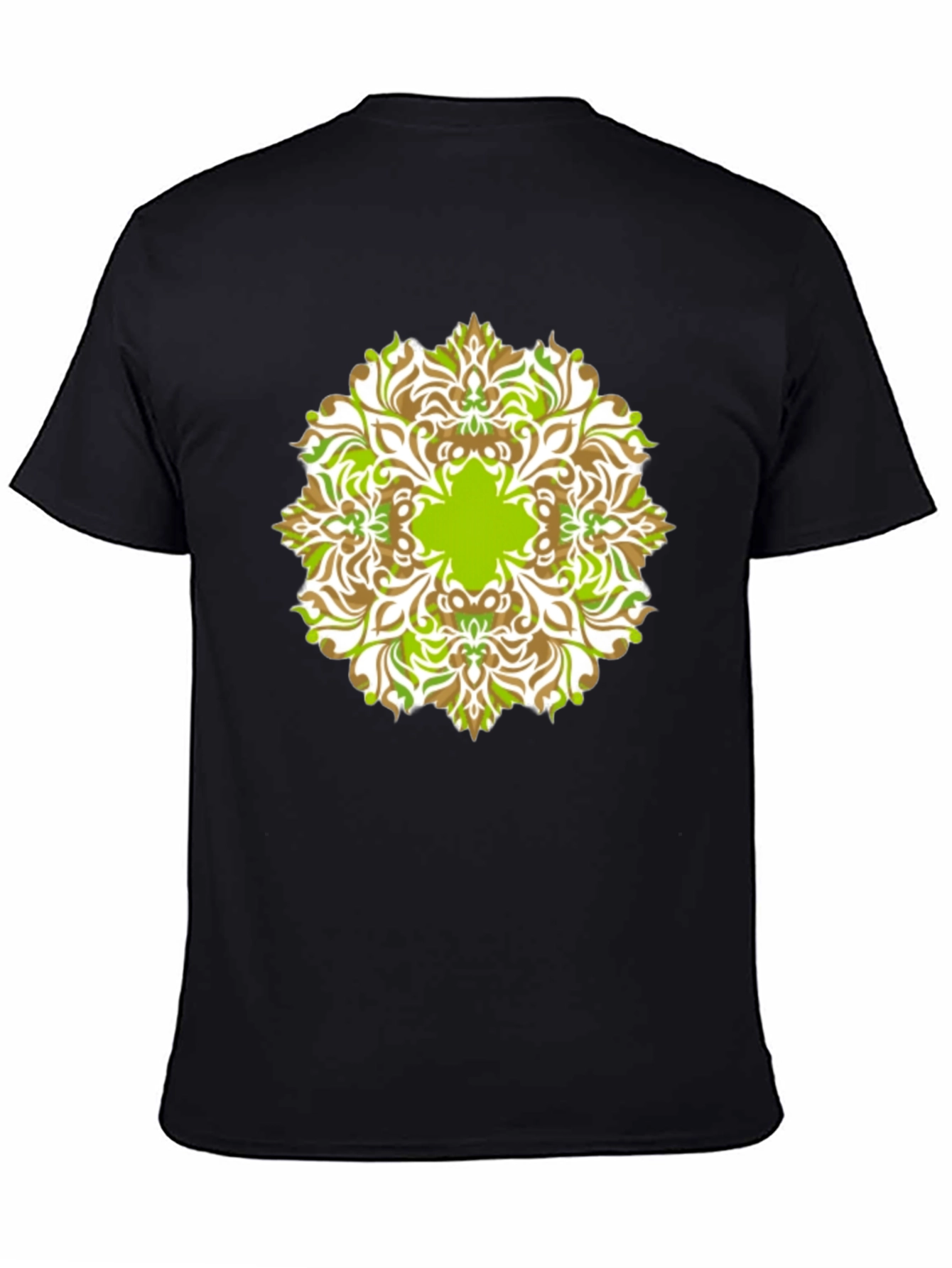 Stylish Mandala Graphic Black T-Shirt