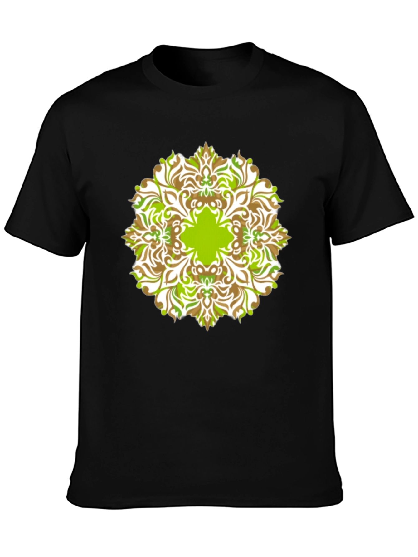 Stylish Mandala Graphic Black T-Shirt