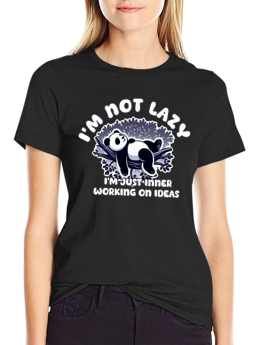 Funny Panda Lazy Idea T-Shirt