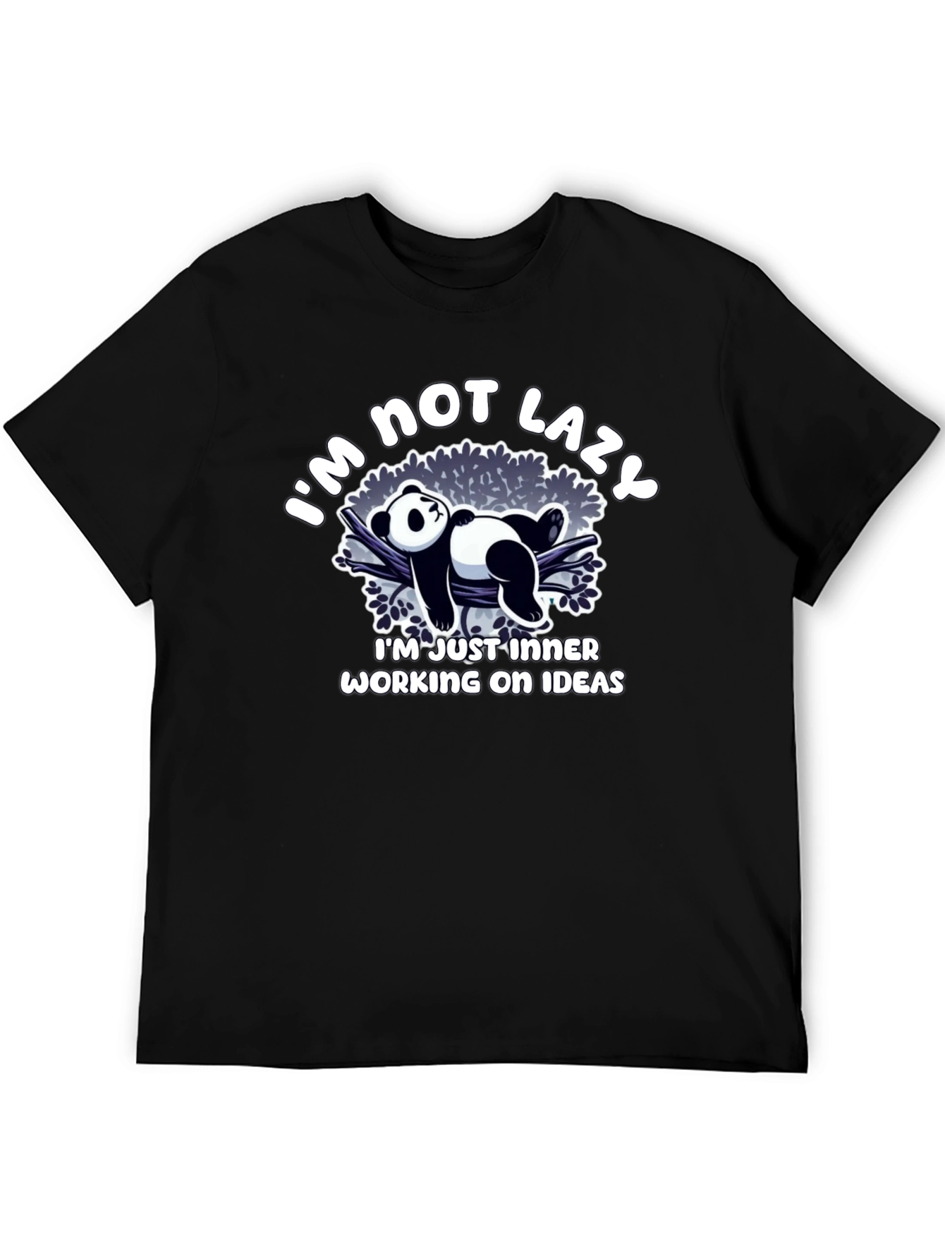Funny Panda Lazy Idea T-Shirt