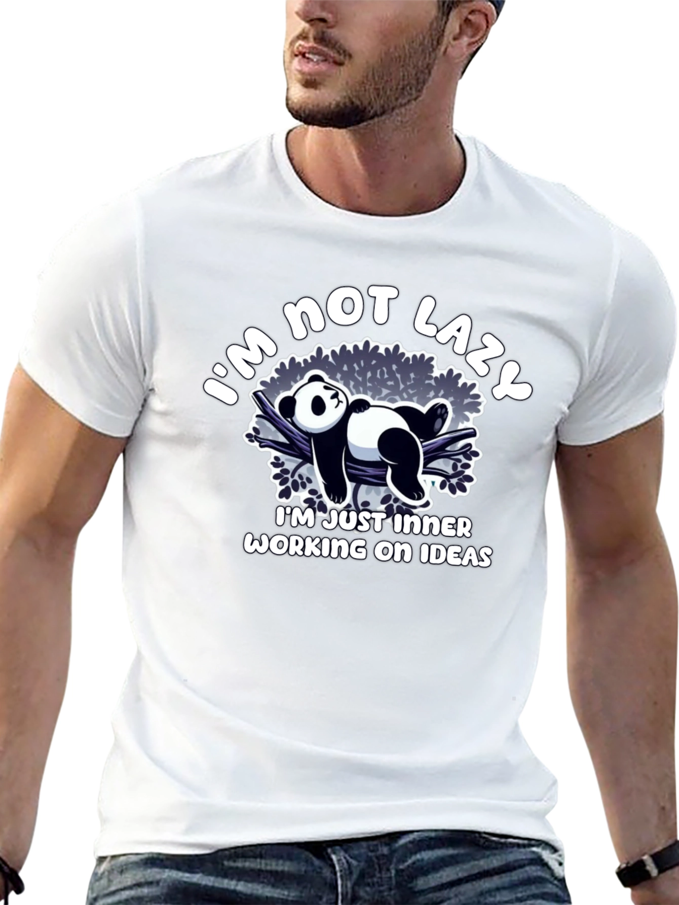 Funny Panda Lazy Idea T-Shirt