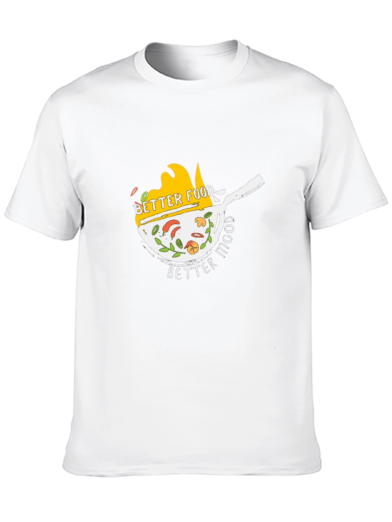 Better Food Better Mood Black T-Shirt