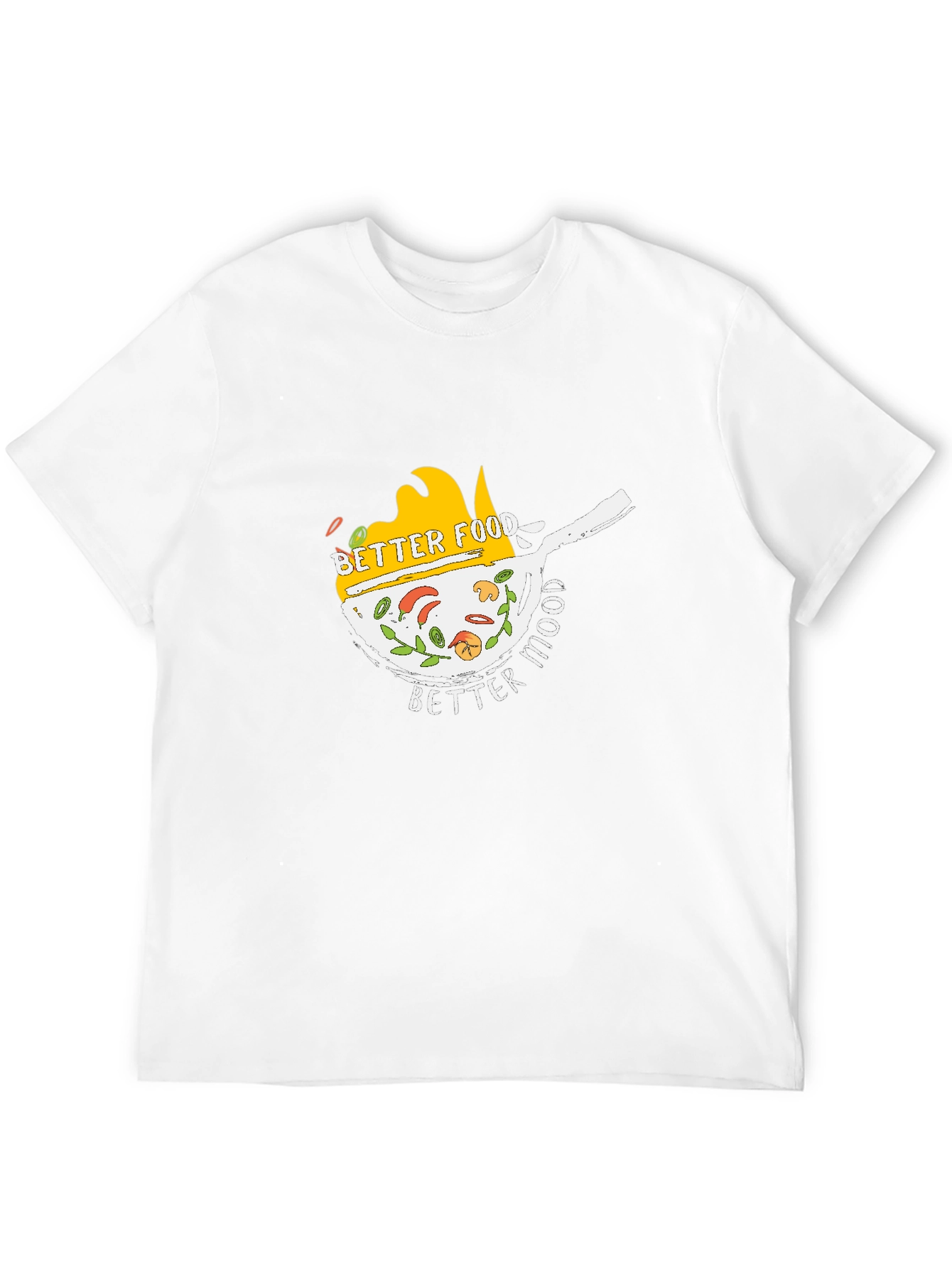 Better Food Better Mood Black T-Shirt