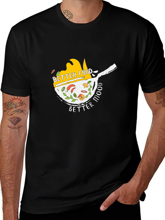 Better Food Better Mood Black T-Shirt