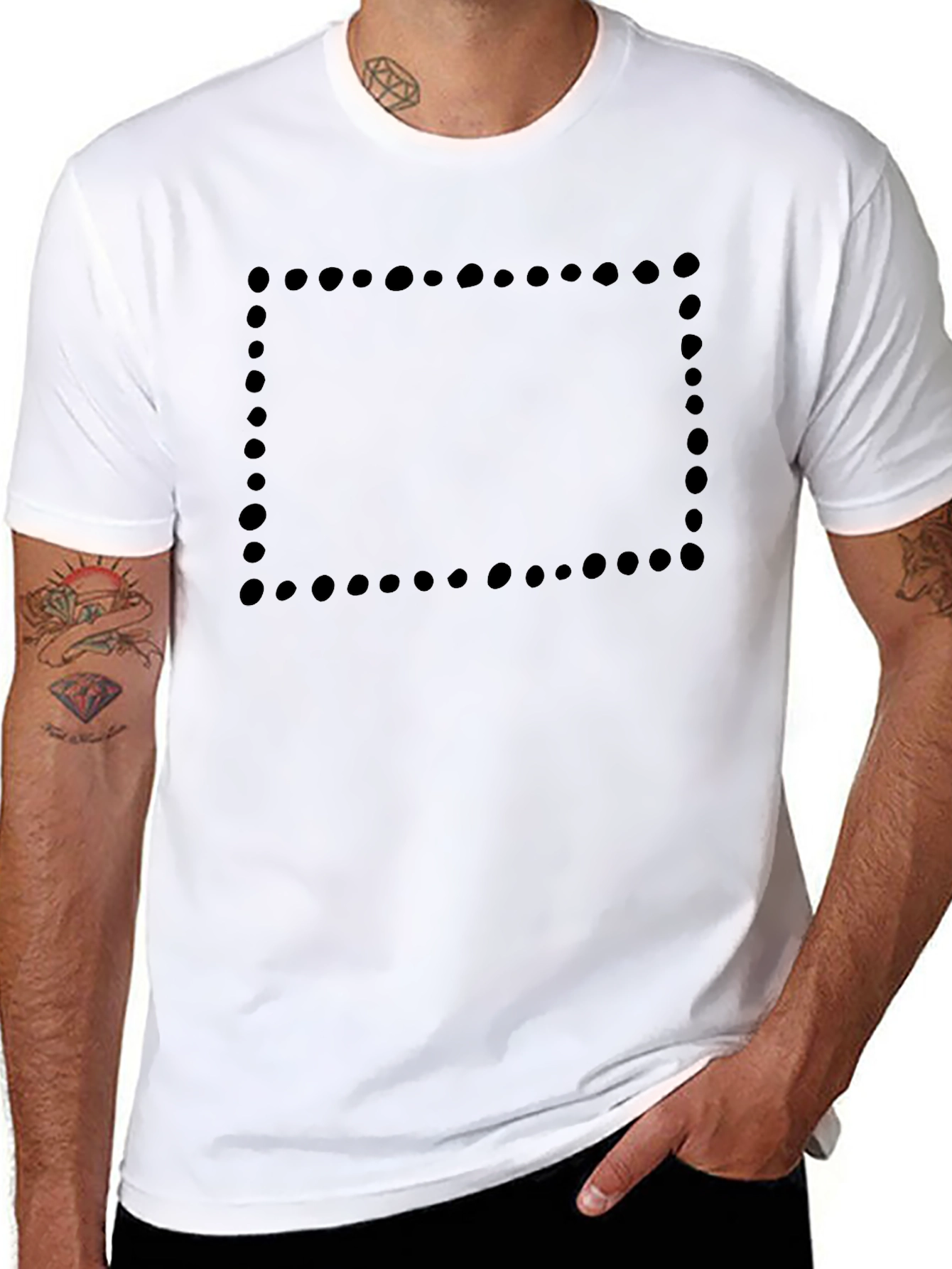 Modern Black Crew Neck T-Shirt