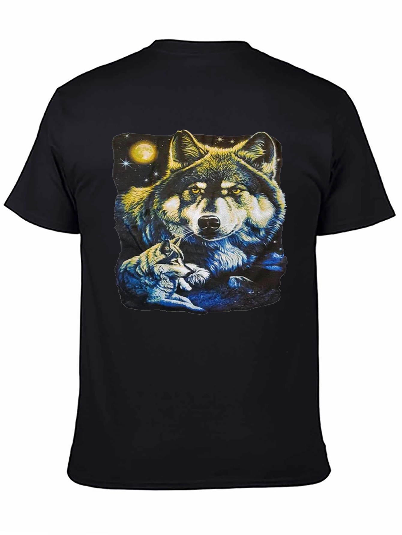 Wolf Pack Graphic T-Shirt - Black