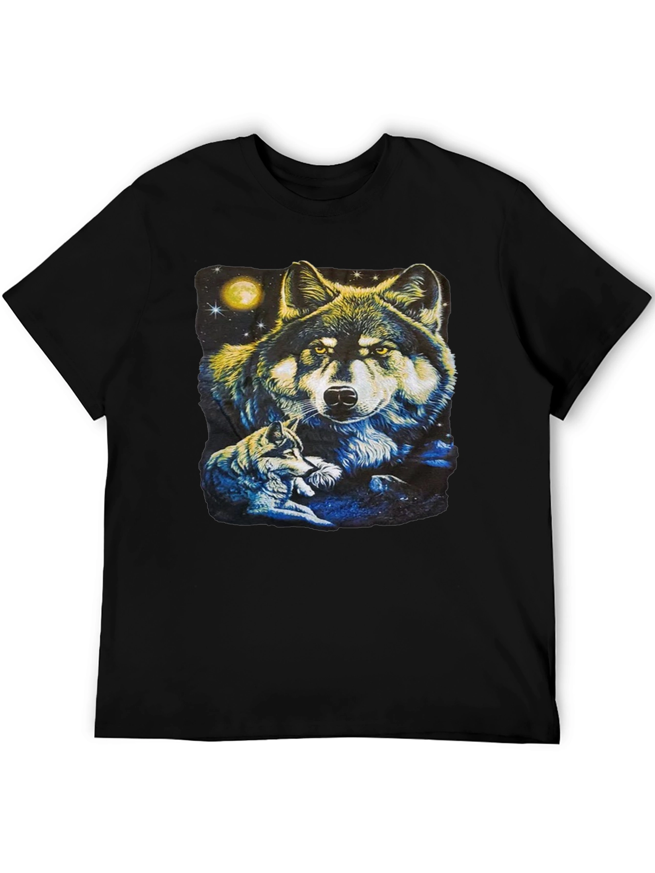 Wolf Pack Graphic T-Shirt - Black