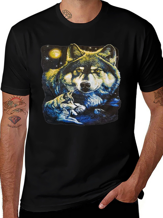 Wolf Pack Graphic T-Shirt - Black