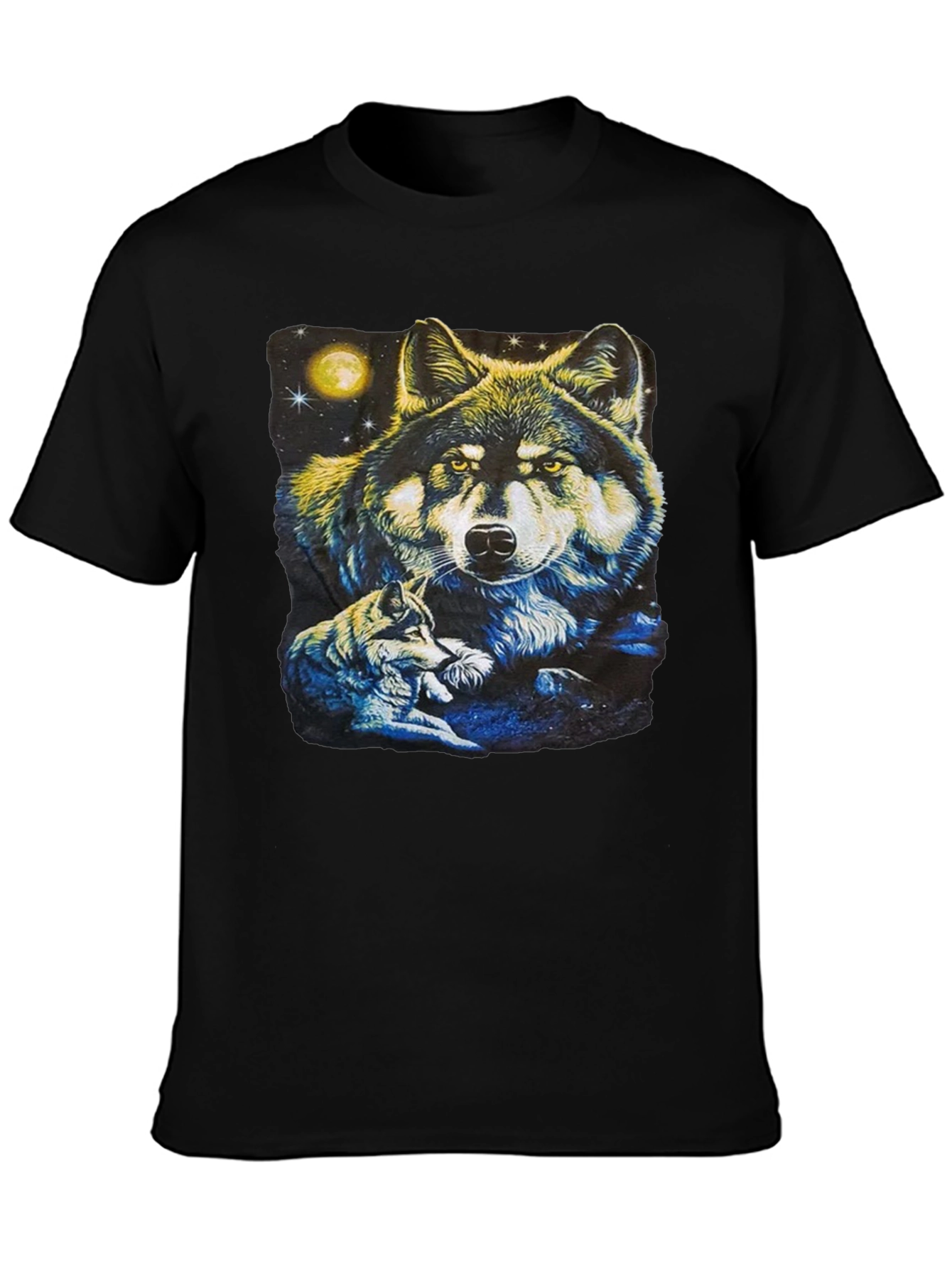 Wolf Pack Graphic T-Shirt - Black