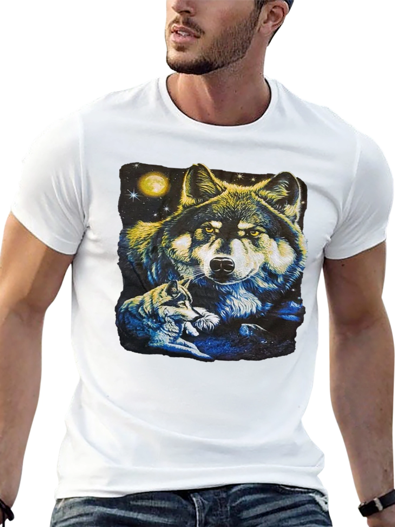 Wolf Pack Graphic T-Shirt - Black