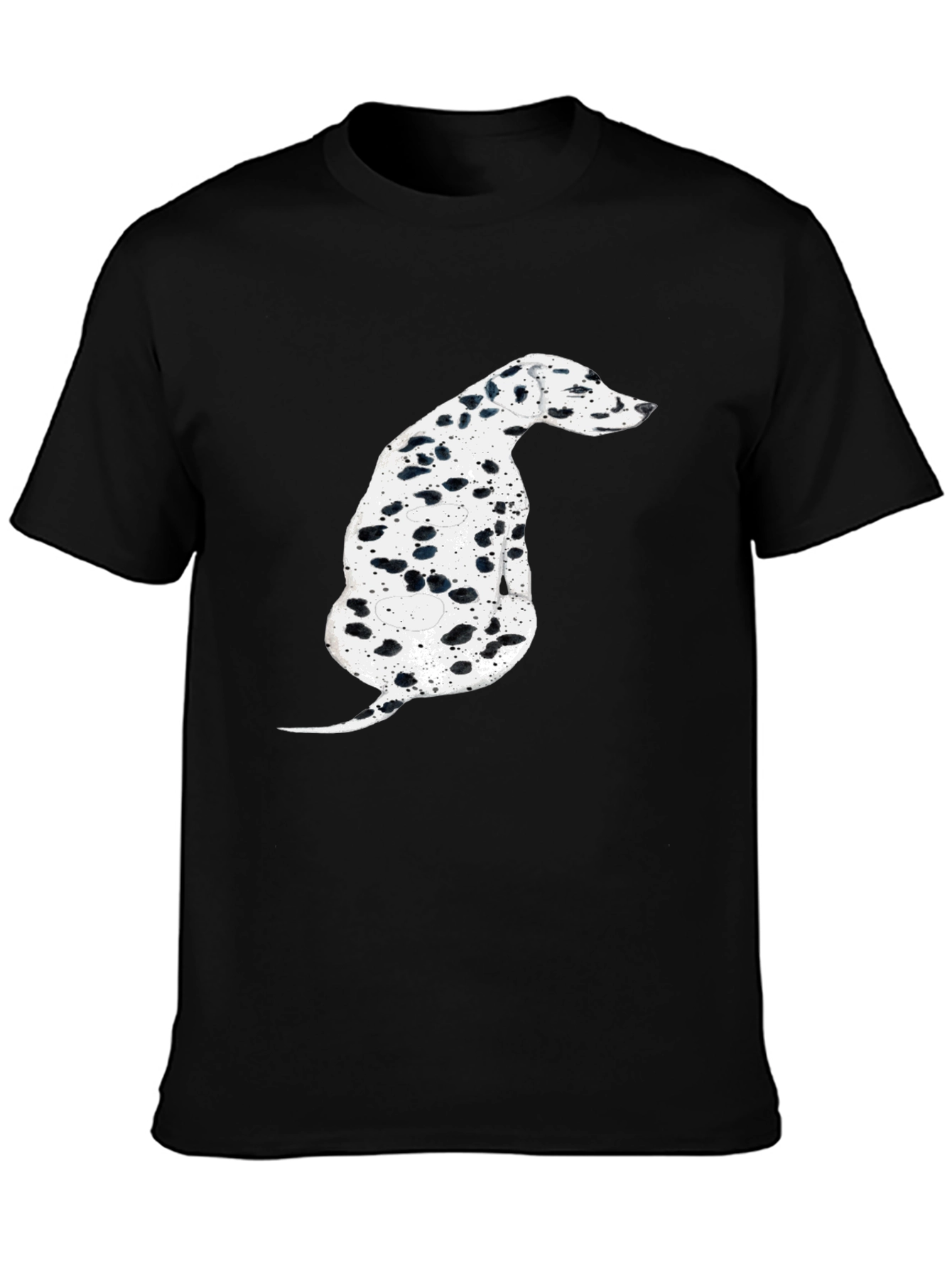 Dalmatian Dog Graphic Tee - Stylish Black T-Shirt