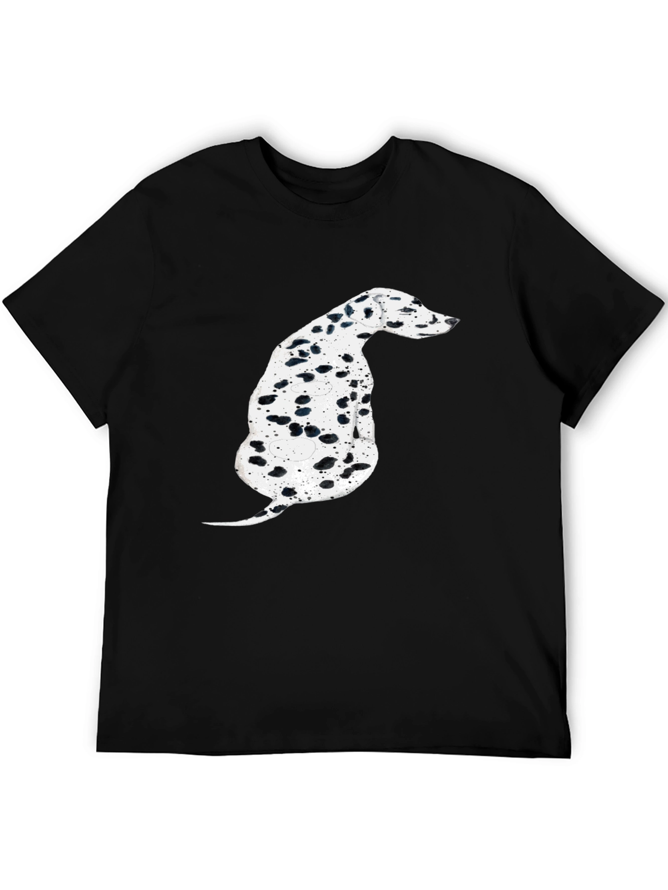 Dalmatian Dog Graphic Tee - Stylish Black T-Shirt