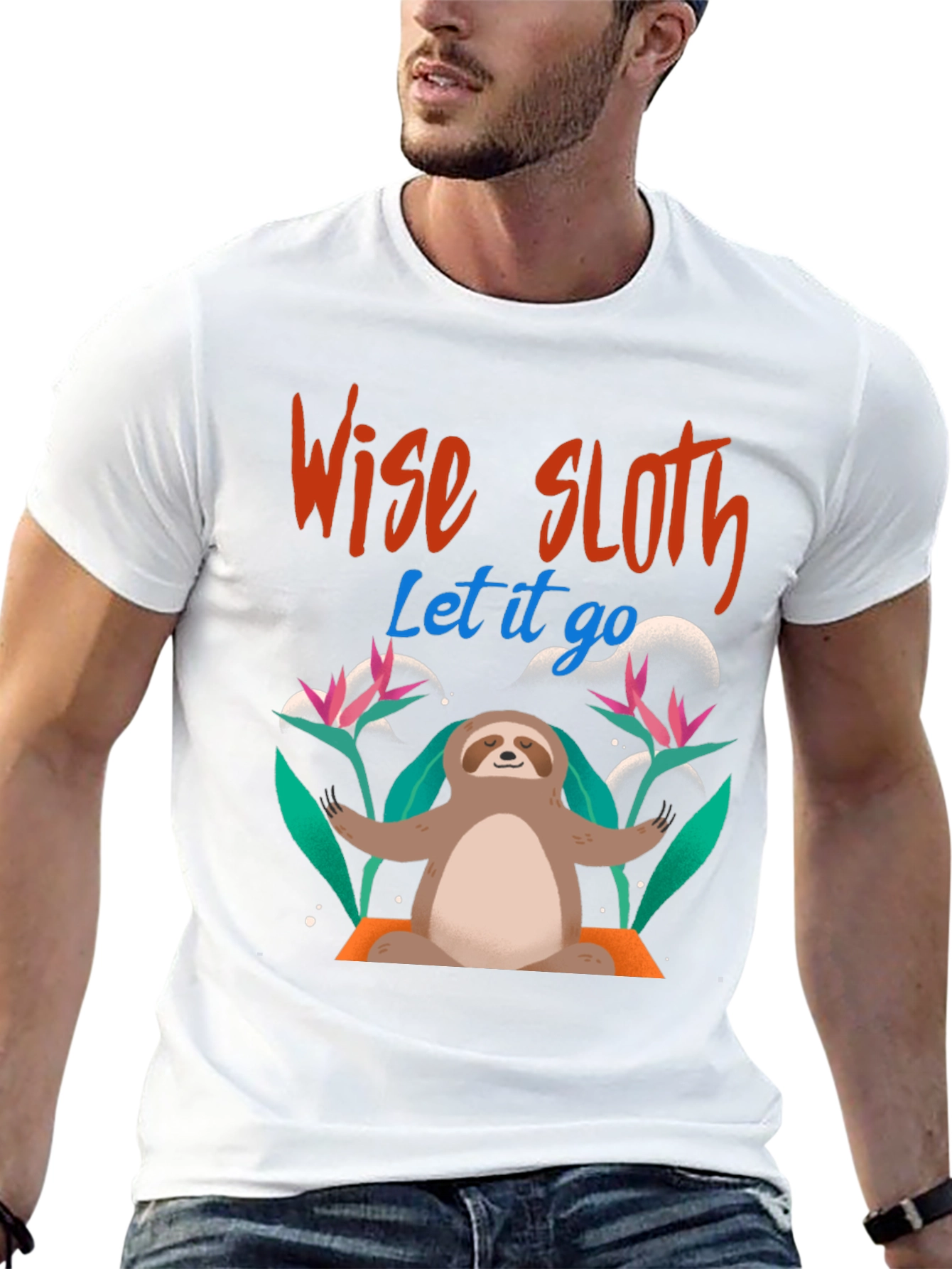 Wise Sloth Graphic Tee - Let It Go