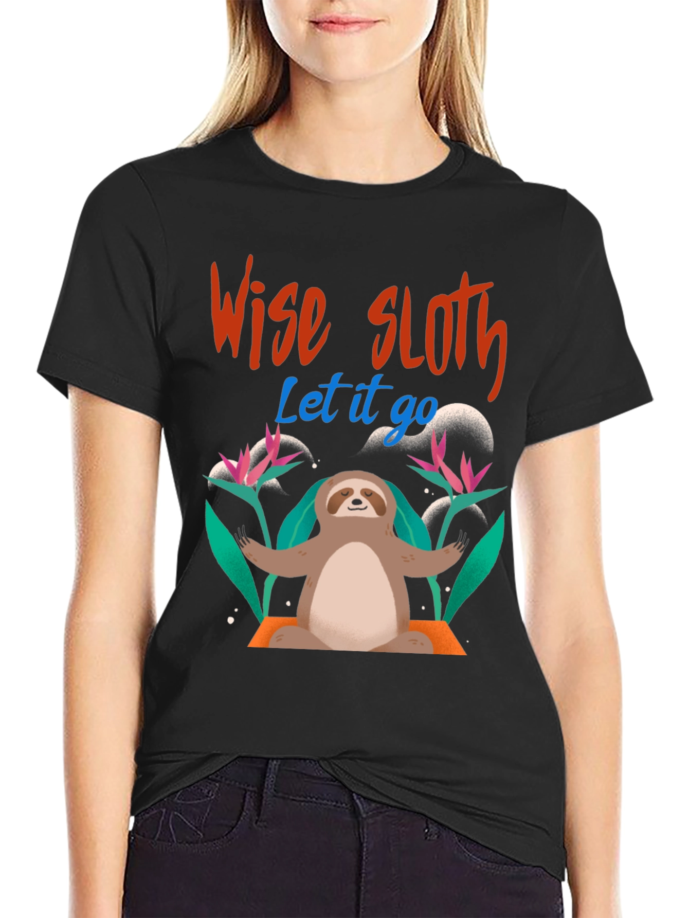 Wise Sloth Graphic Tee - Let It Go