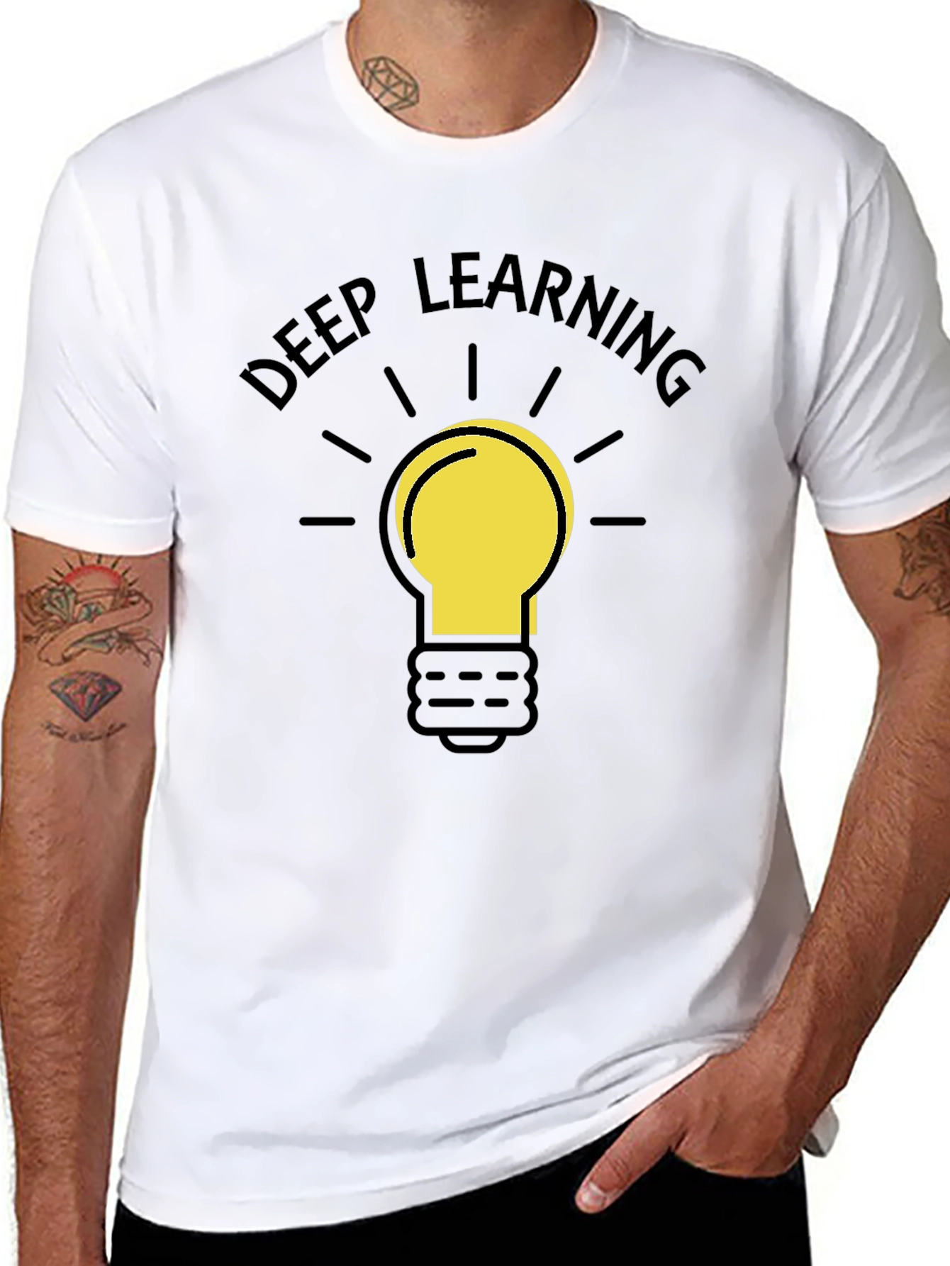 Deep Learning Idea T-Shirt - Black Cotton Tee