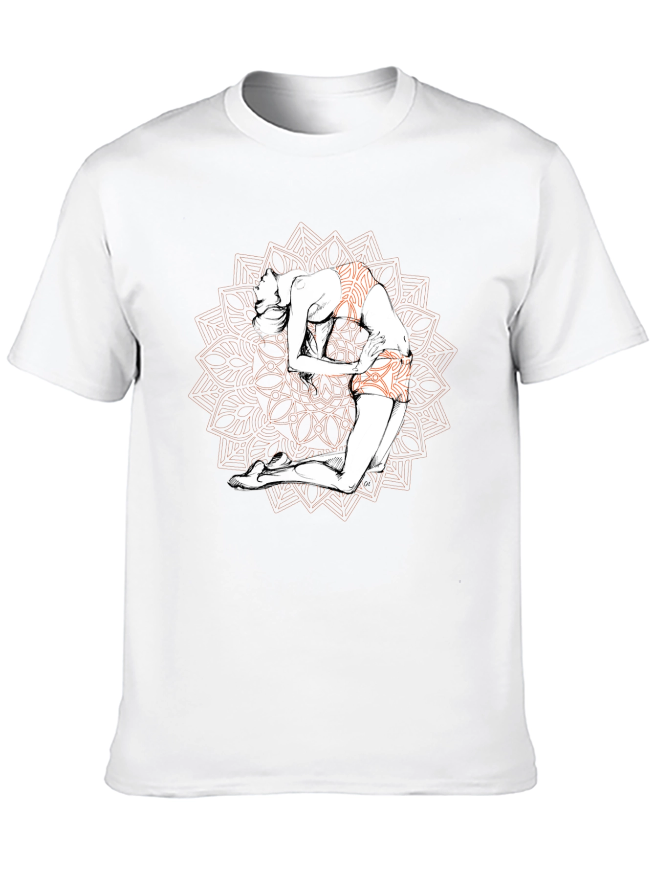 Yoga Mandala Graphic T-Shirt - Black