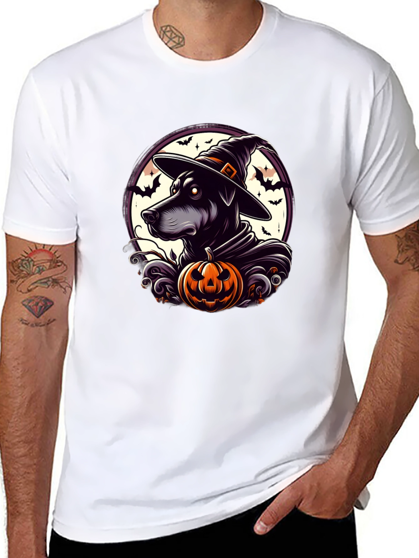 Halloween Dog Witch T-Shirt