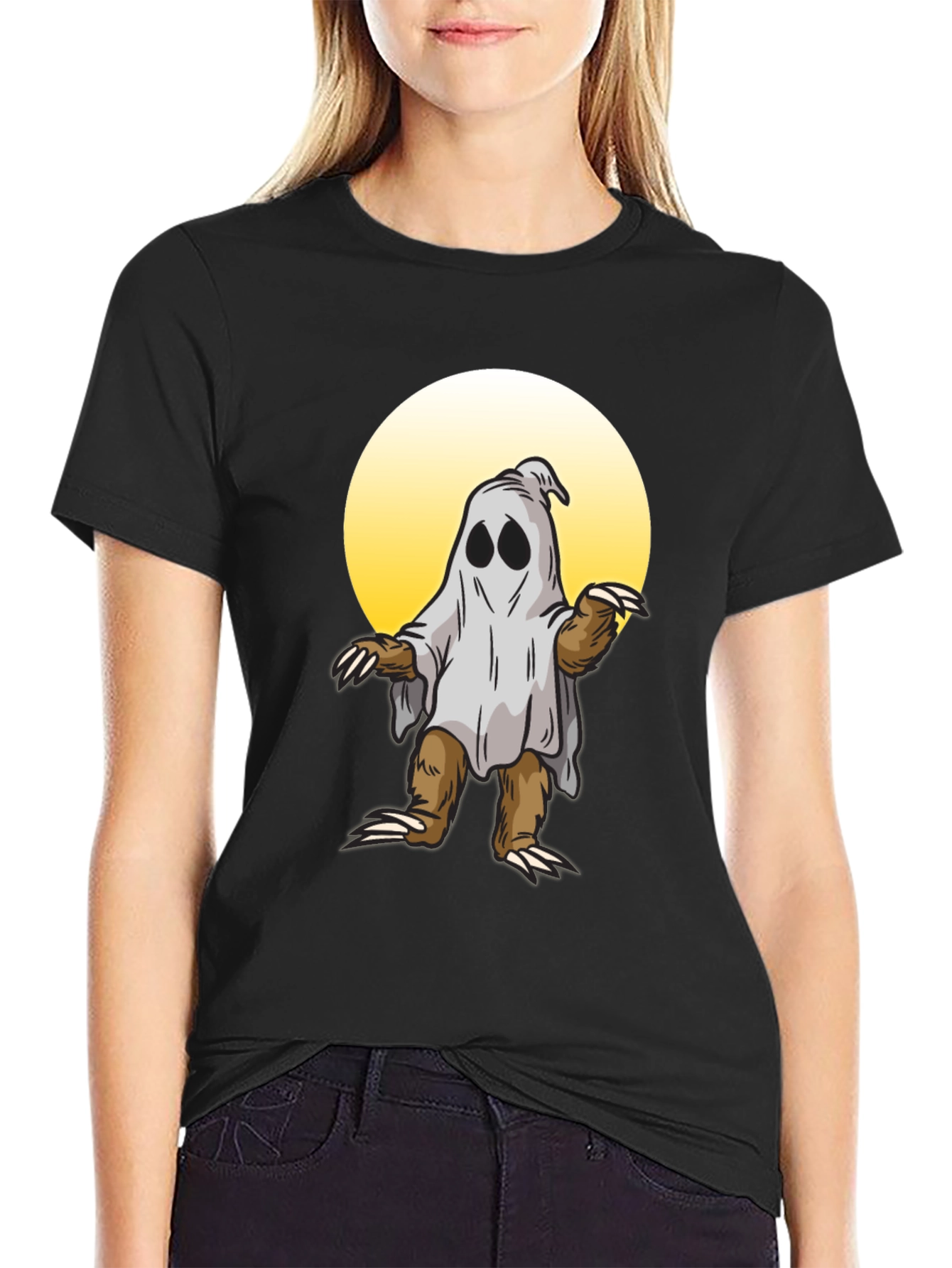 Ghost Sloth Graphic T-Shirt - Halloween Costume