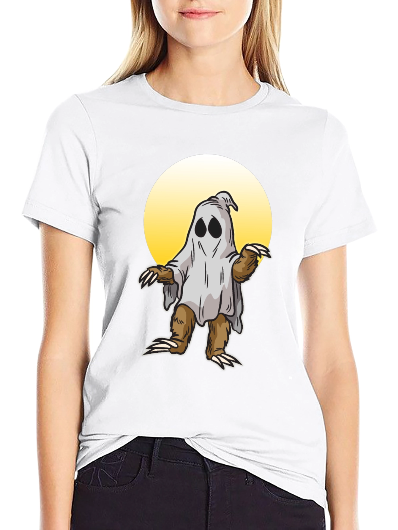 Ghost Sloth Graphic T-Shirt - Halloween Costume