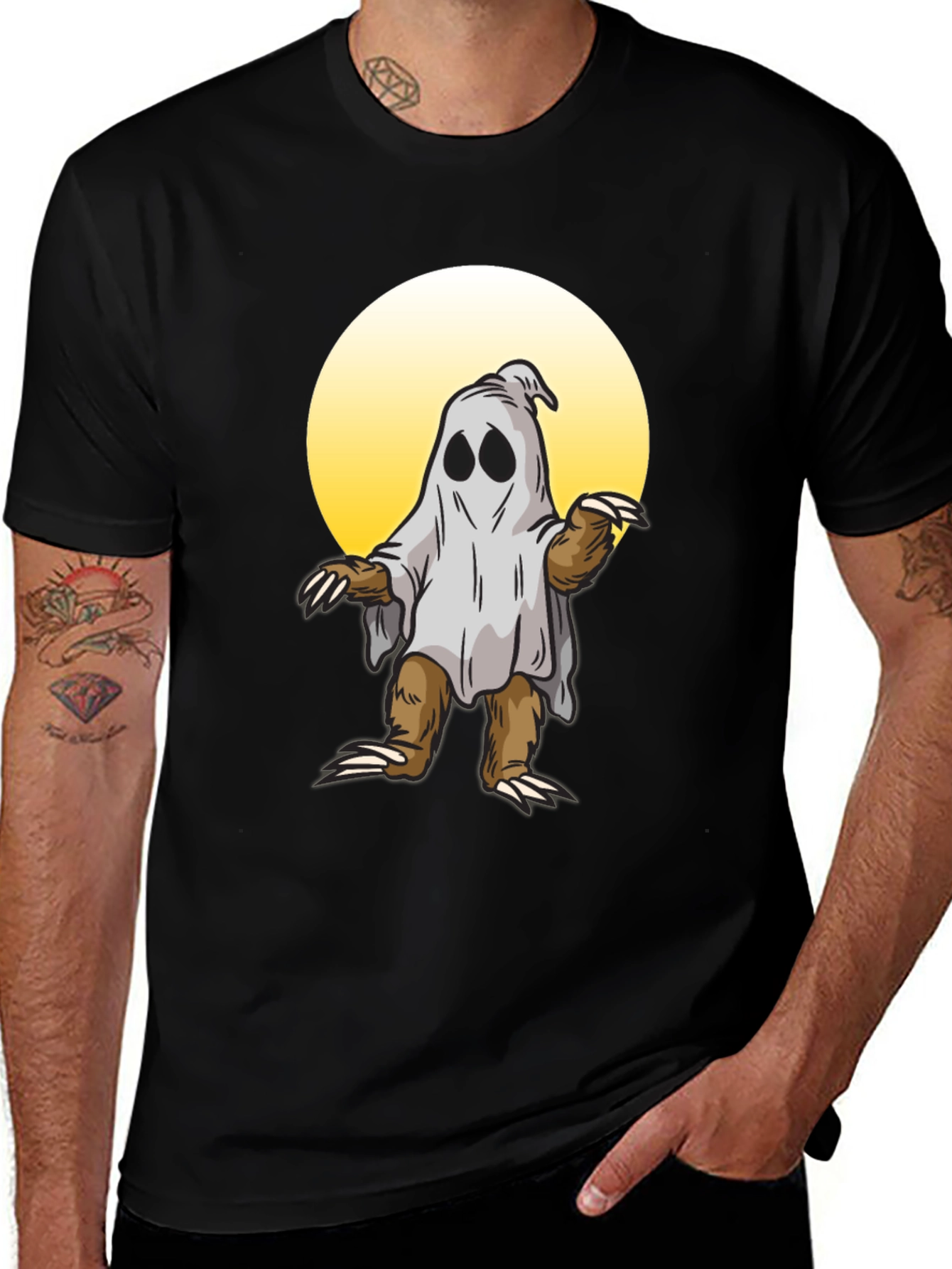 Ghost Sloth Graphic T-Shirt - Halloween Costume