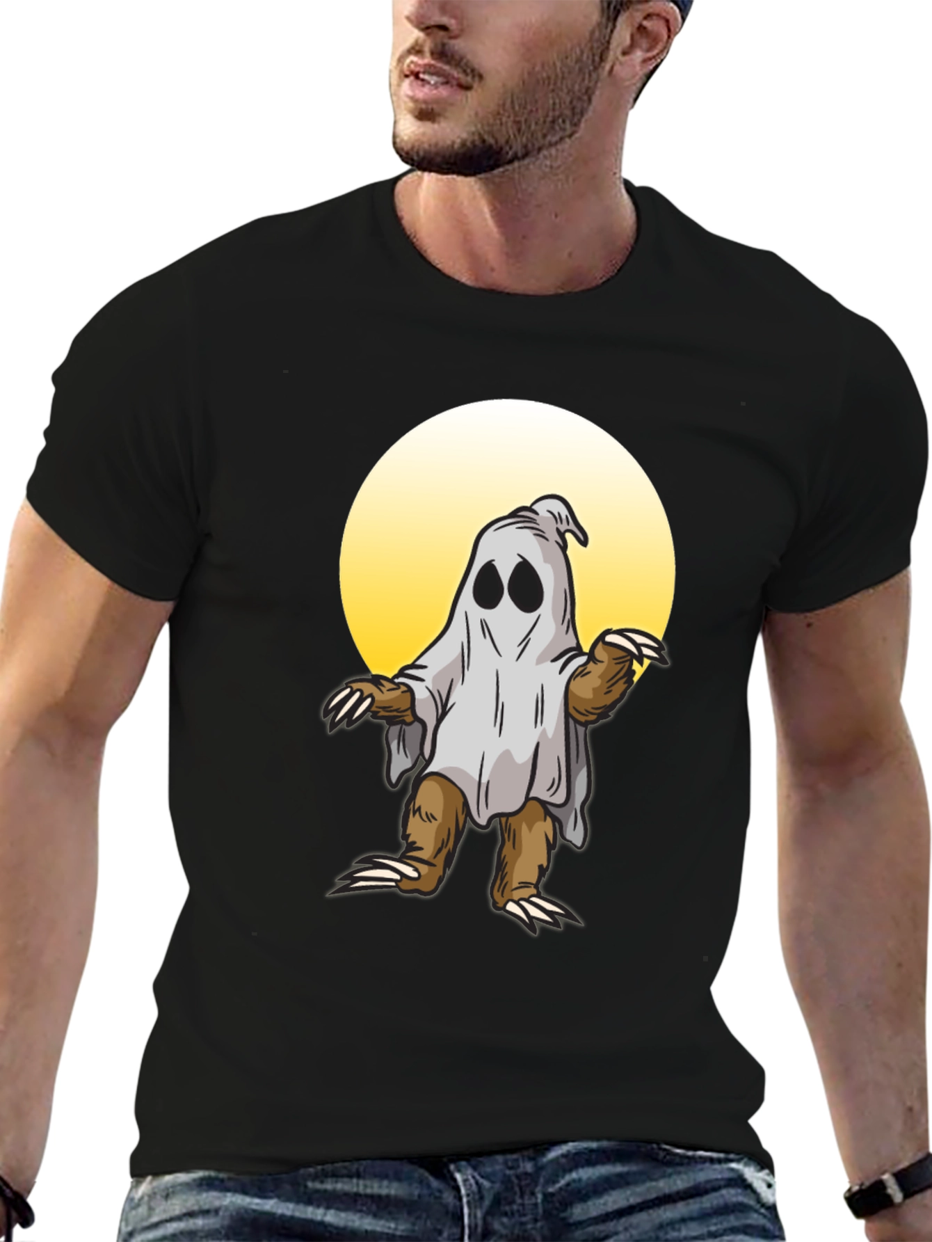Ghost Sloth Graphic T-Shirt - Halloween Costume