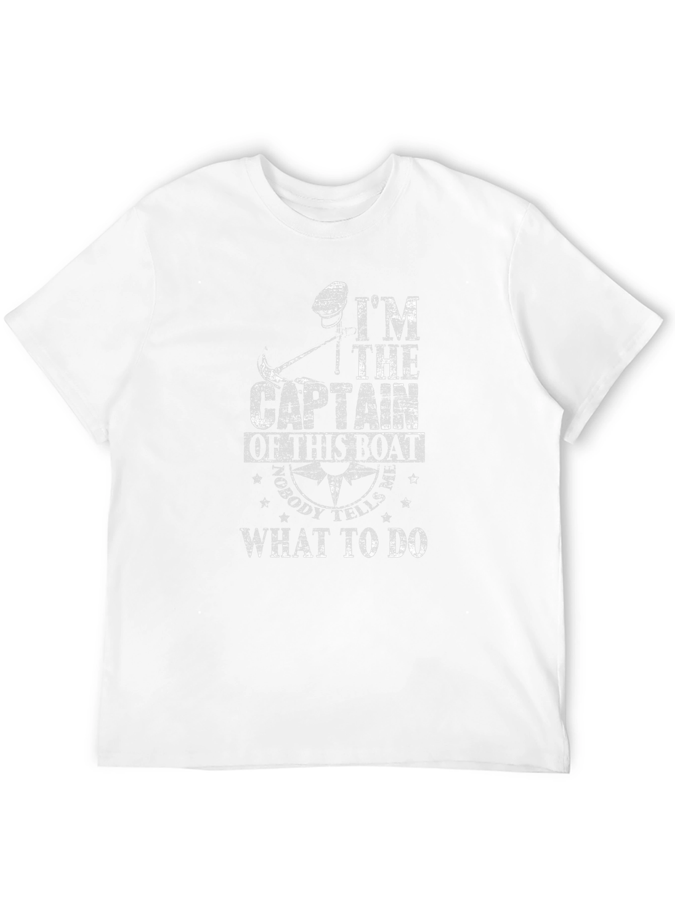 Captain of this Boat Black Graphic T-Shirt