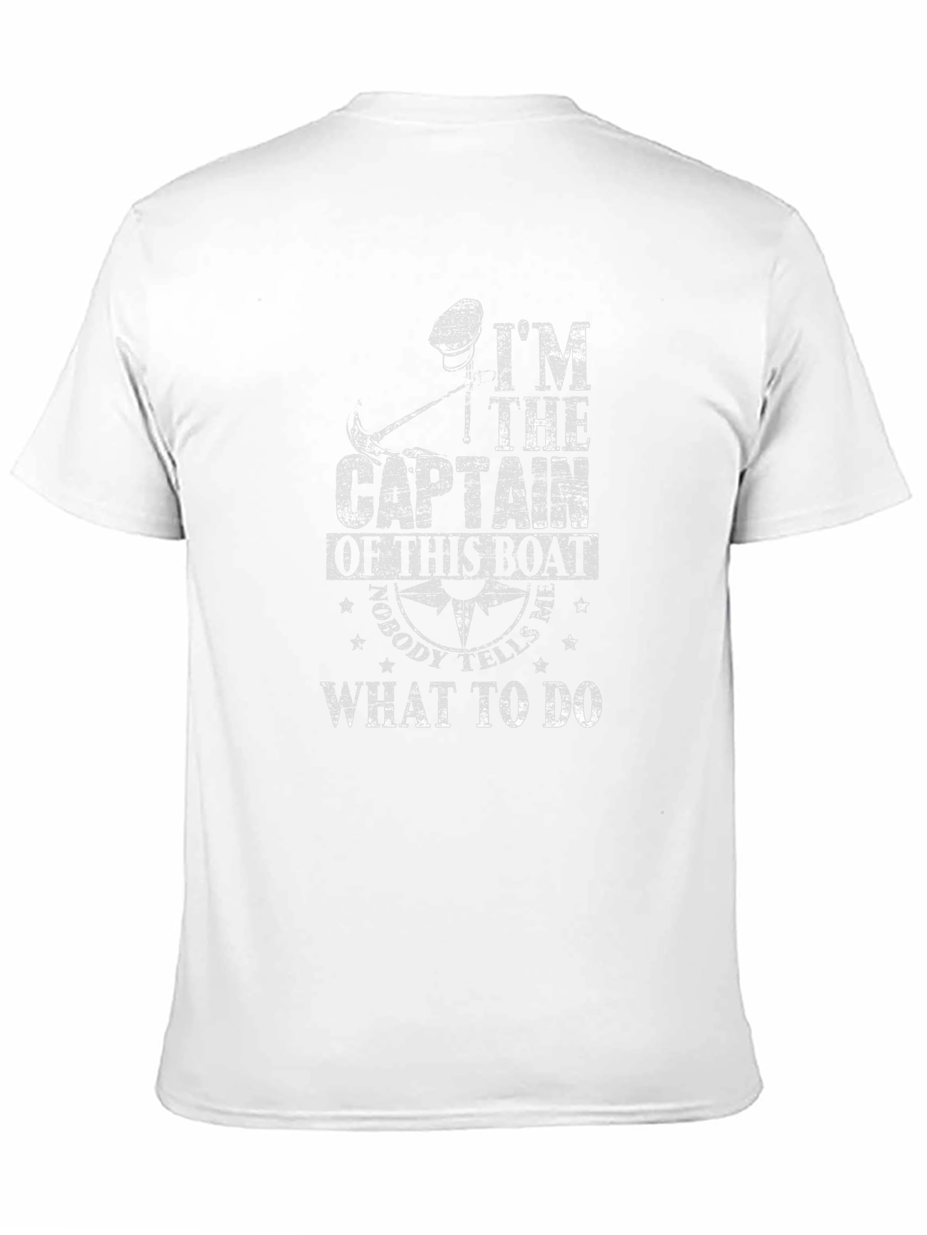 Captain of this Boat Black Graphic T-Shirt