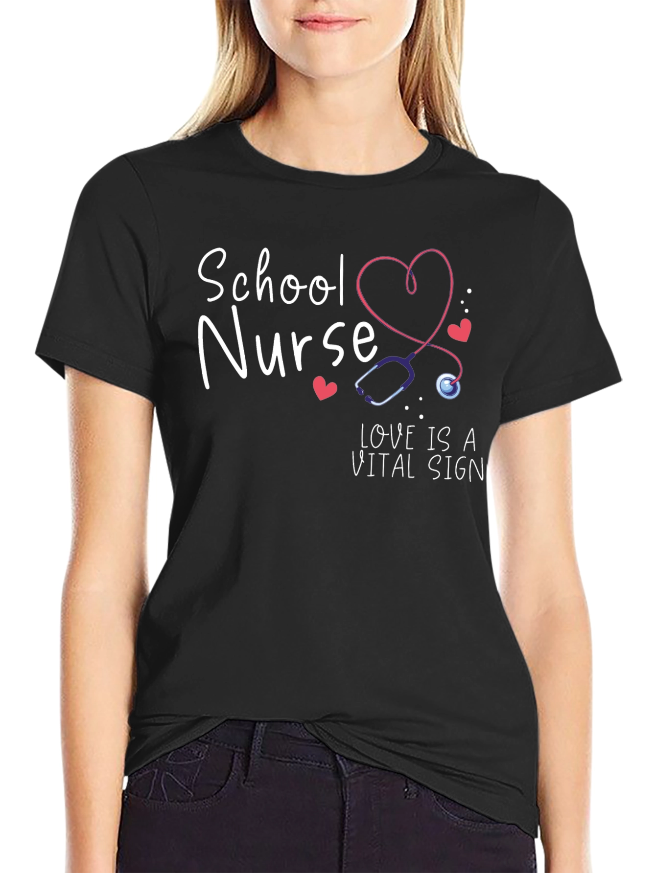 School Nurse Love is a Vital Sign T-Shirt
