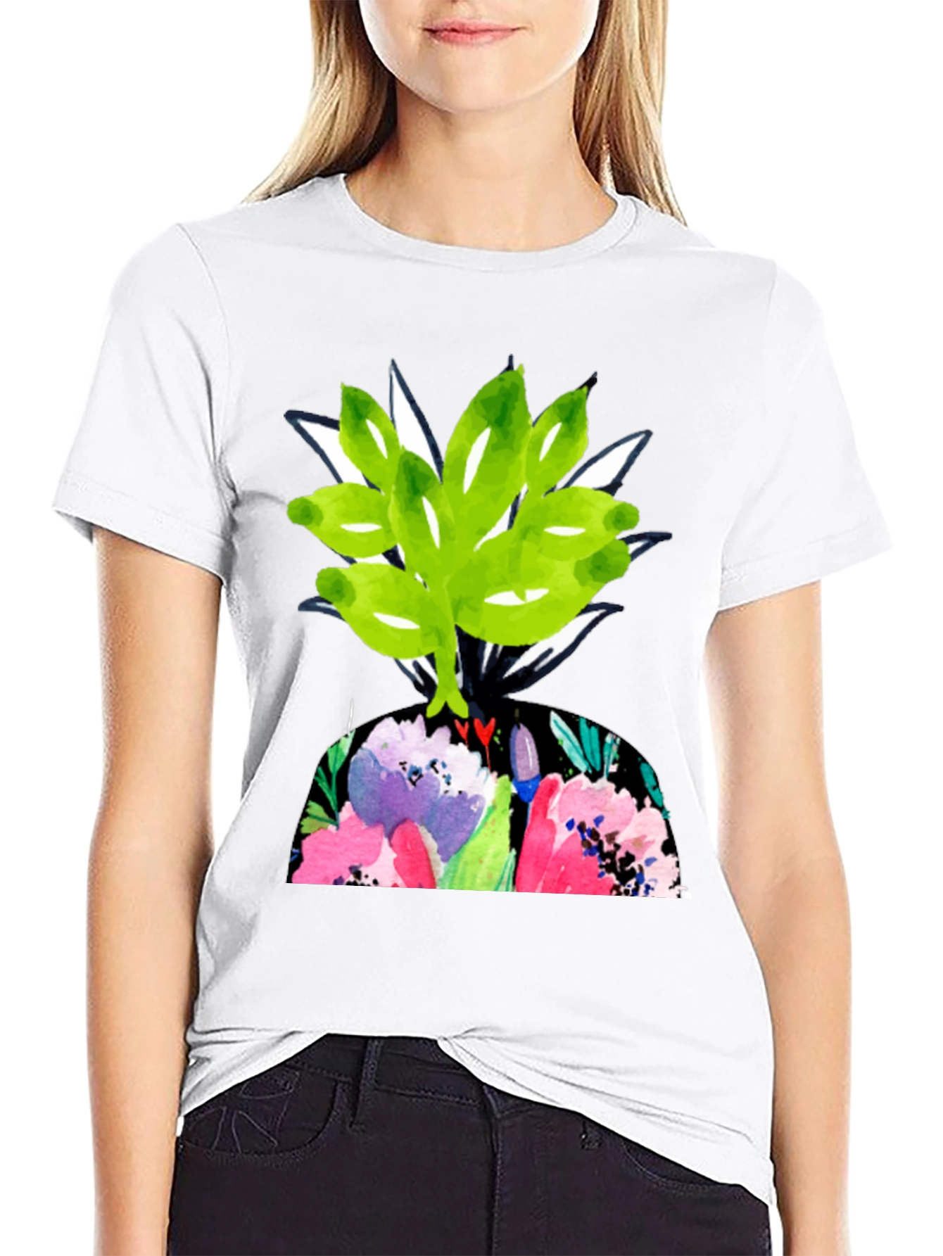 Floral T-Shirt - Abstract Art Tee