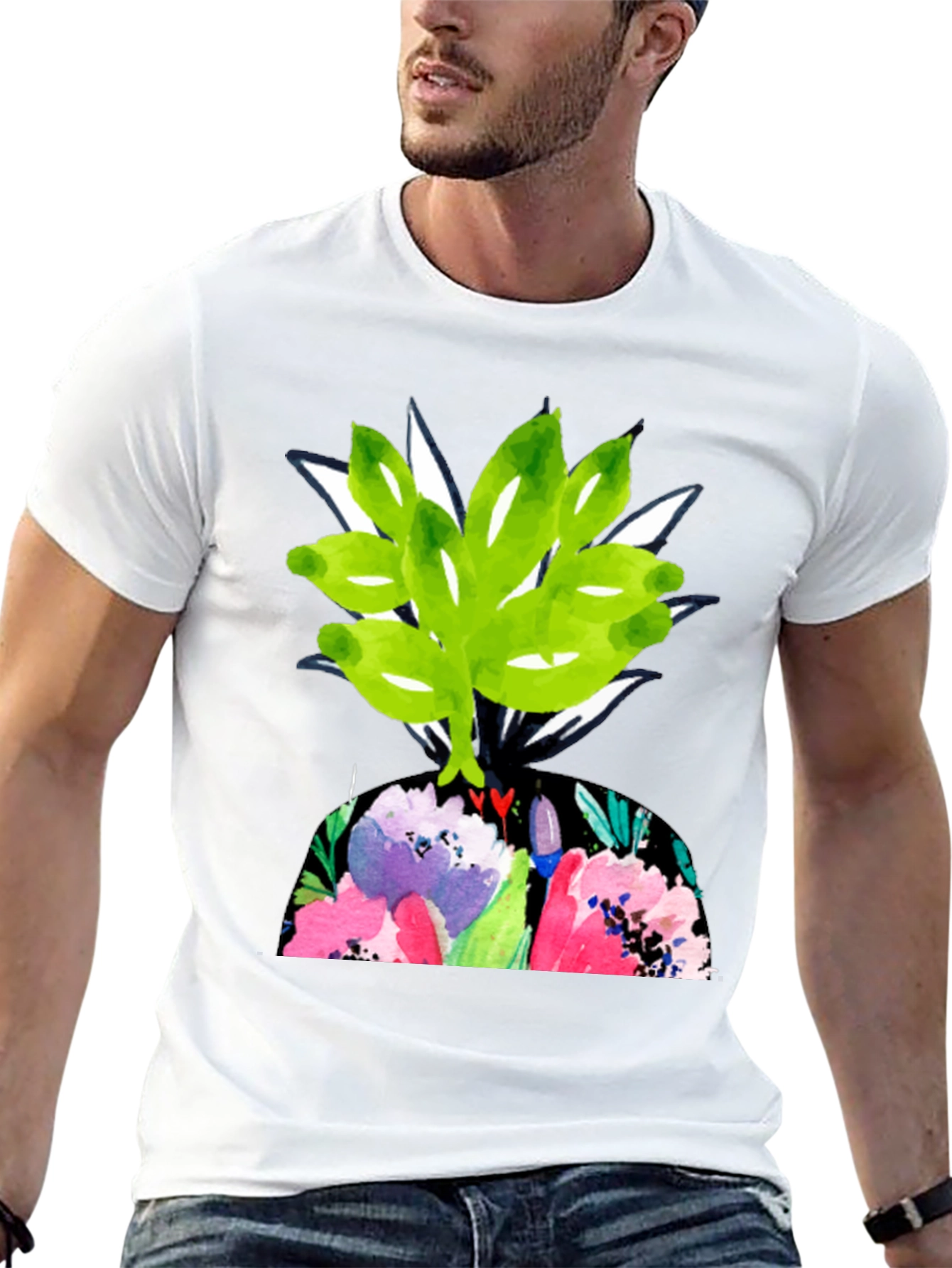 Floral T-Shirt - Abstract Art Tee