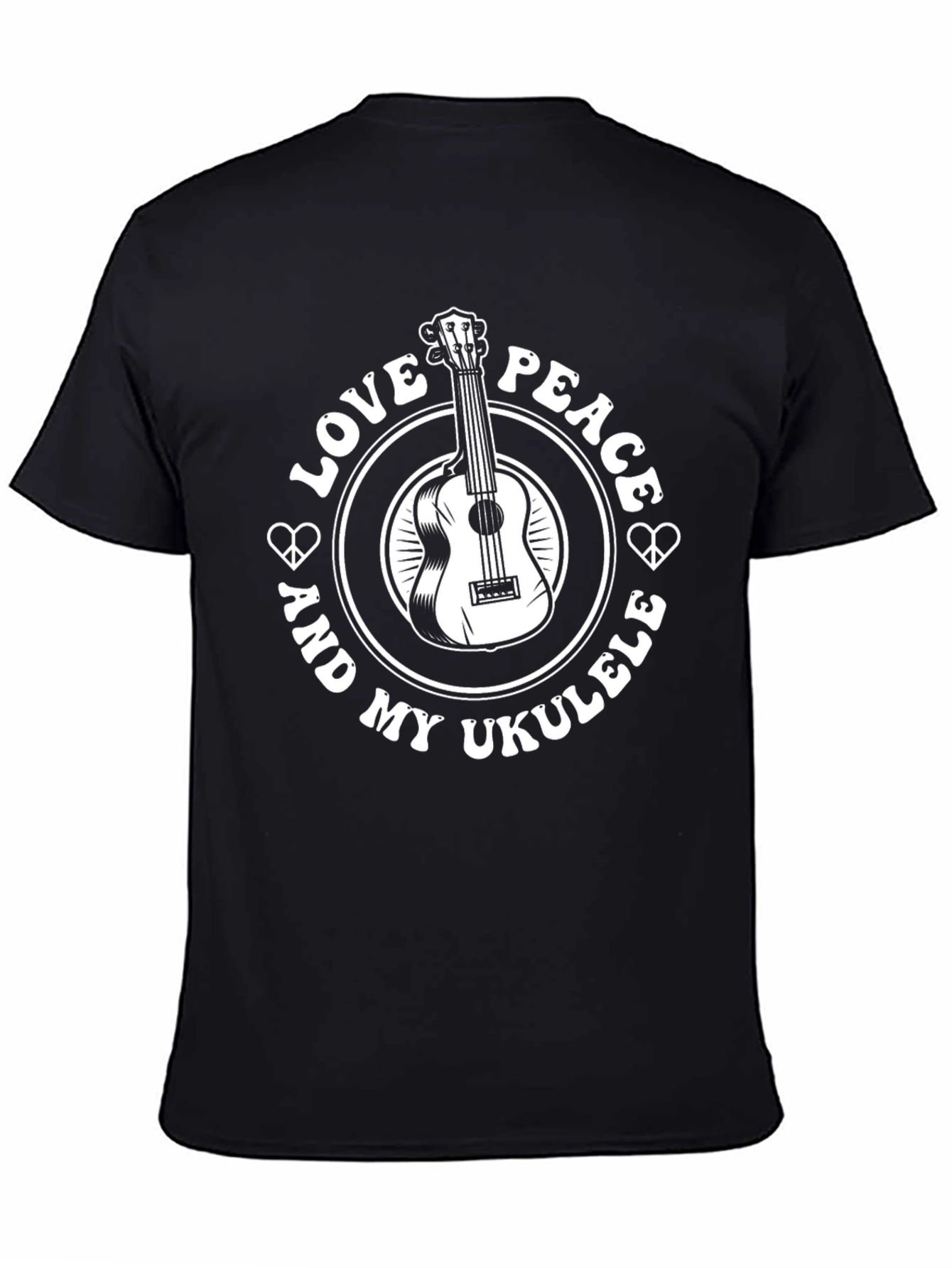 Love Peace Ukulele Graphic T-Shirt