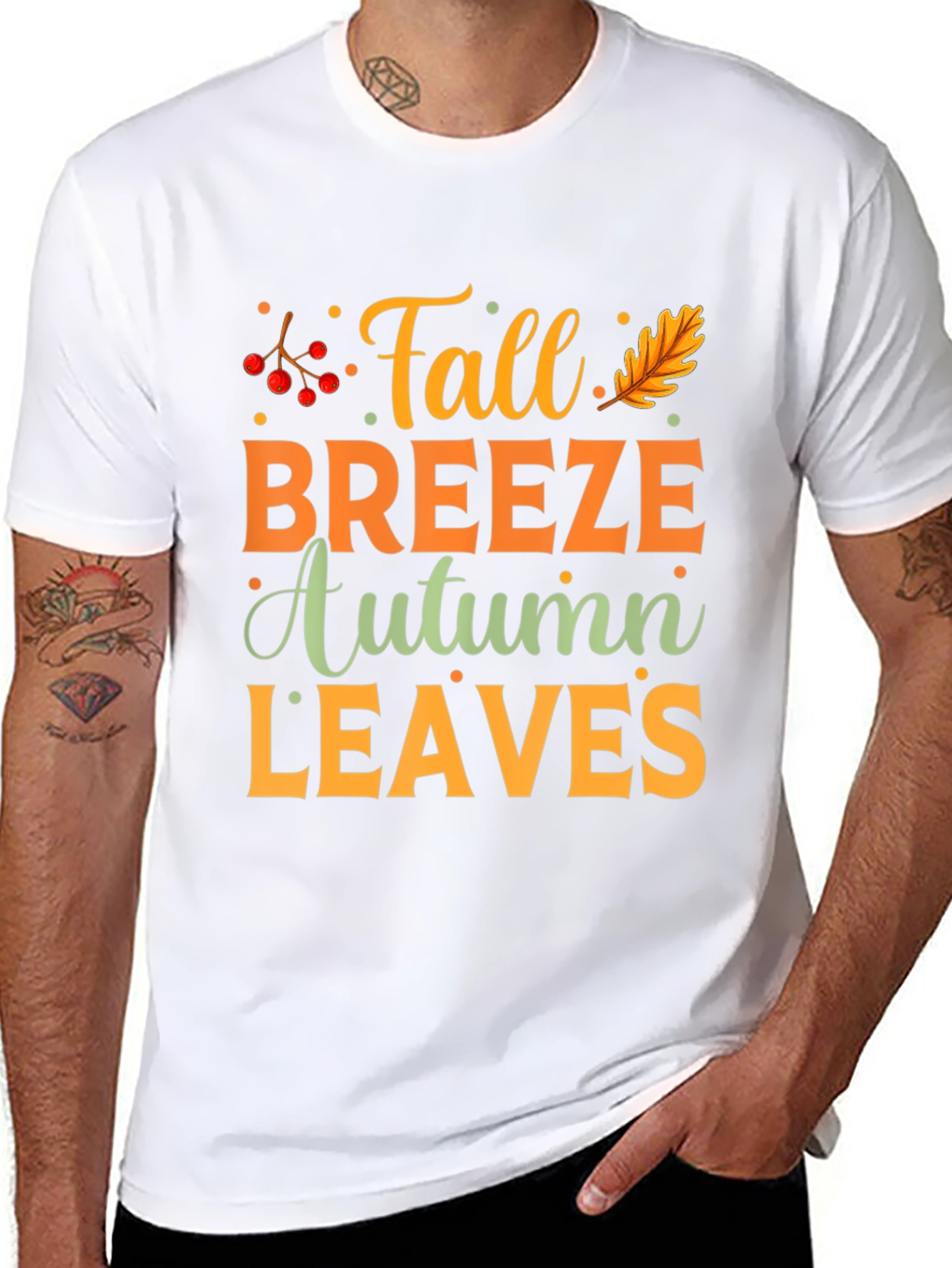 Fall Breeze Autumn Leaves Graphic Tee