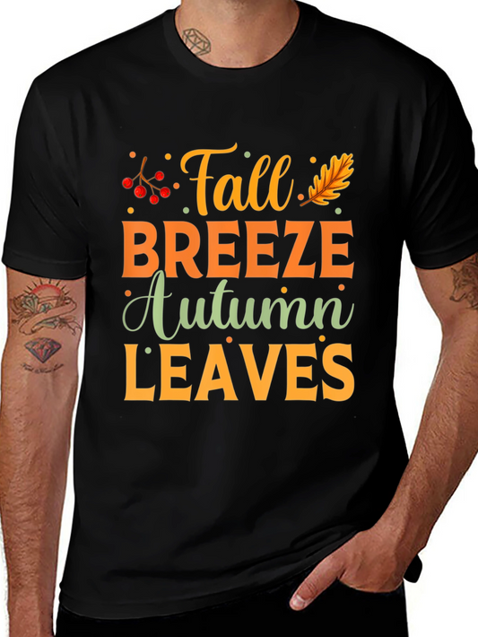 Fall Breeze Autumn Leaves Graphic Tee