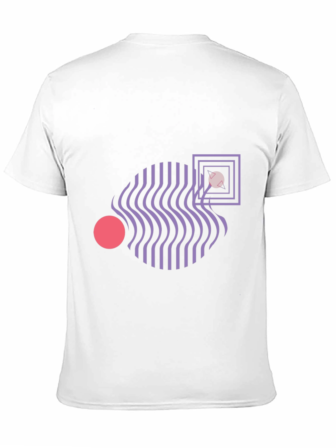 Abstract Geometric Graphic Print Black T-Shirt