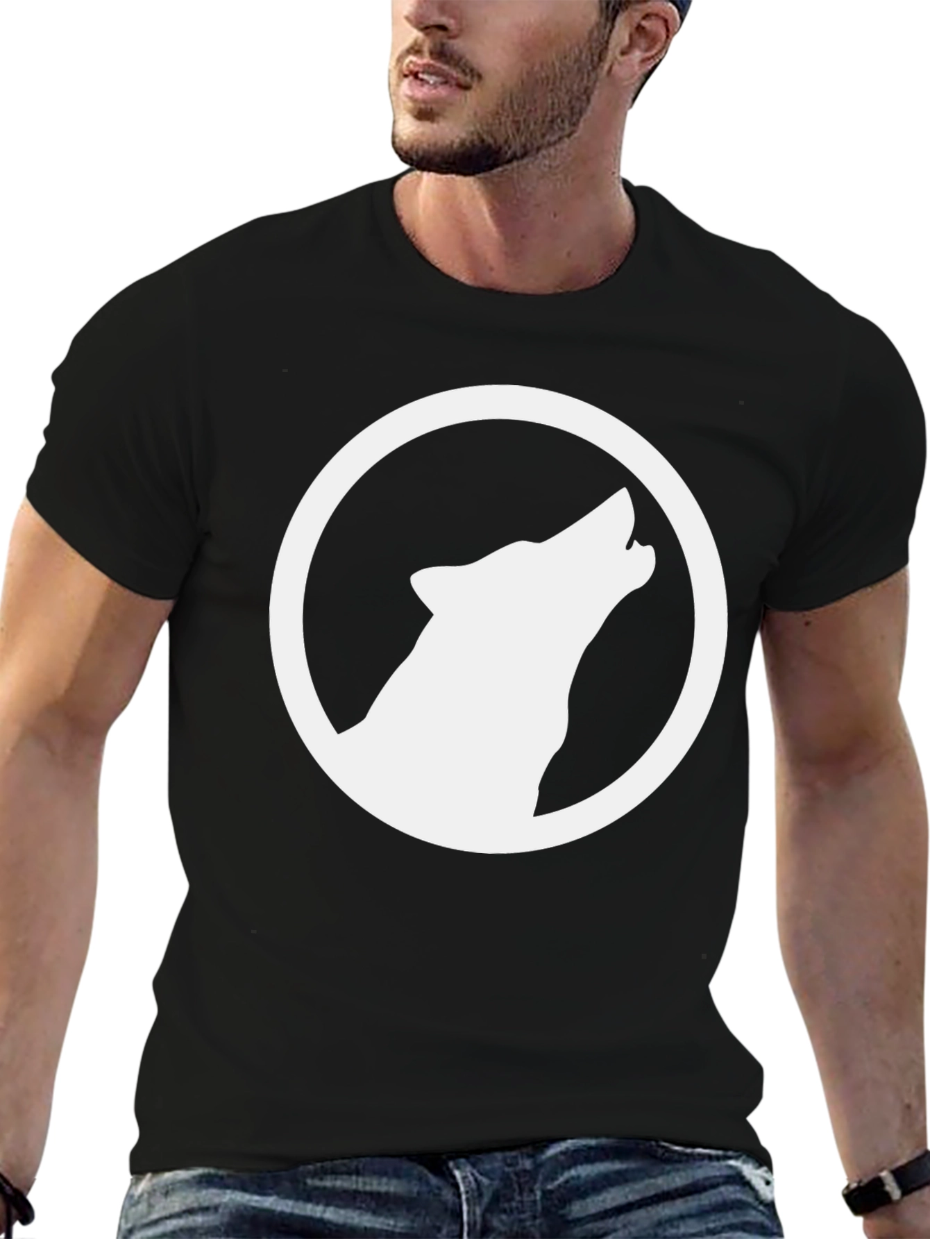 Wolf Howl Black T-Shirt - Graphic Tee