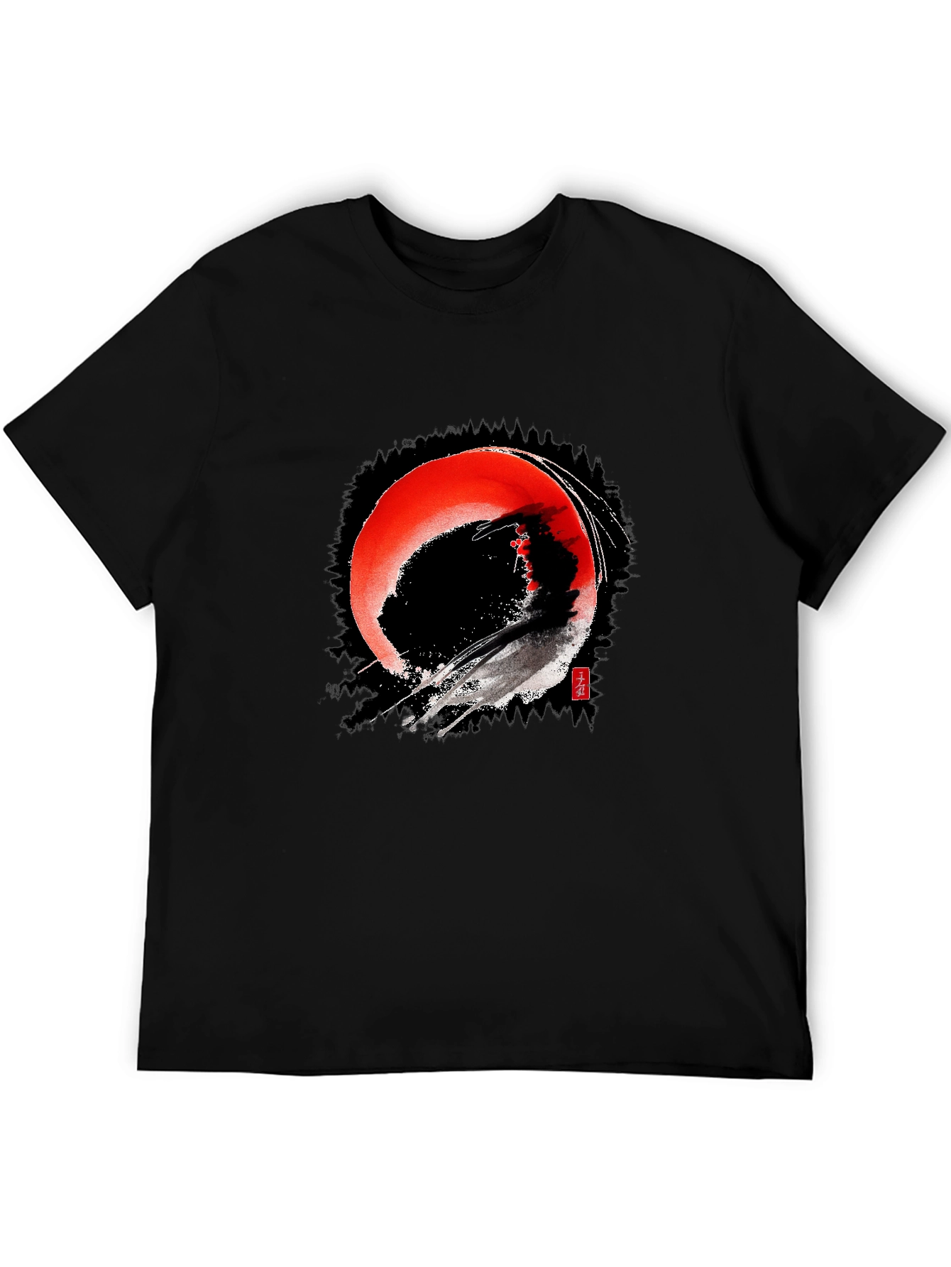 Enso Circle Japanese Art T-Shirt - Black