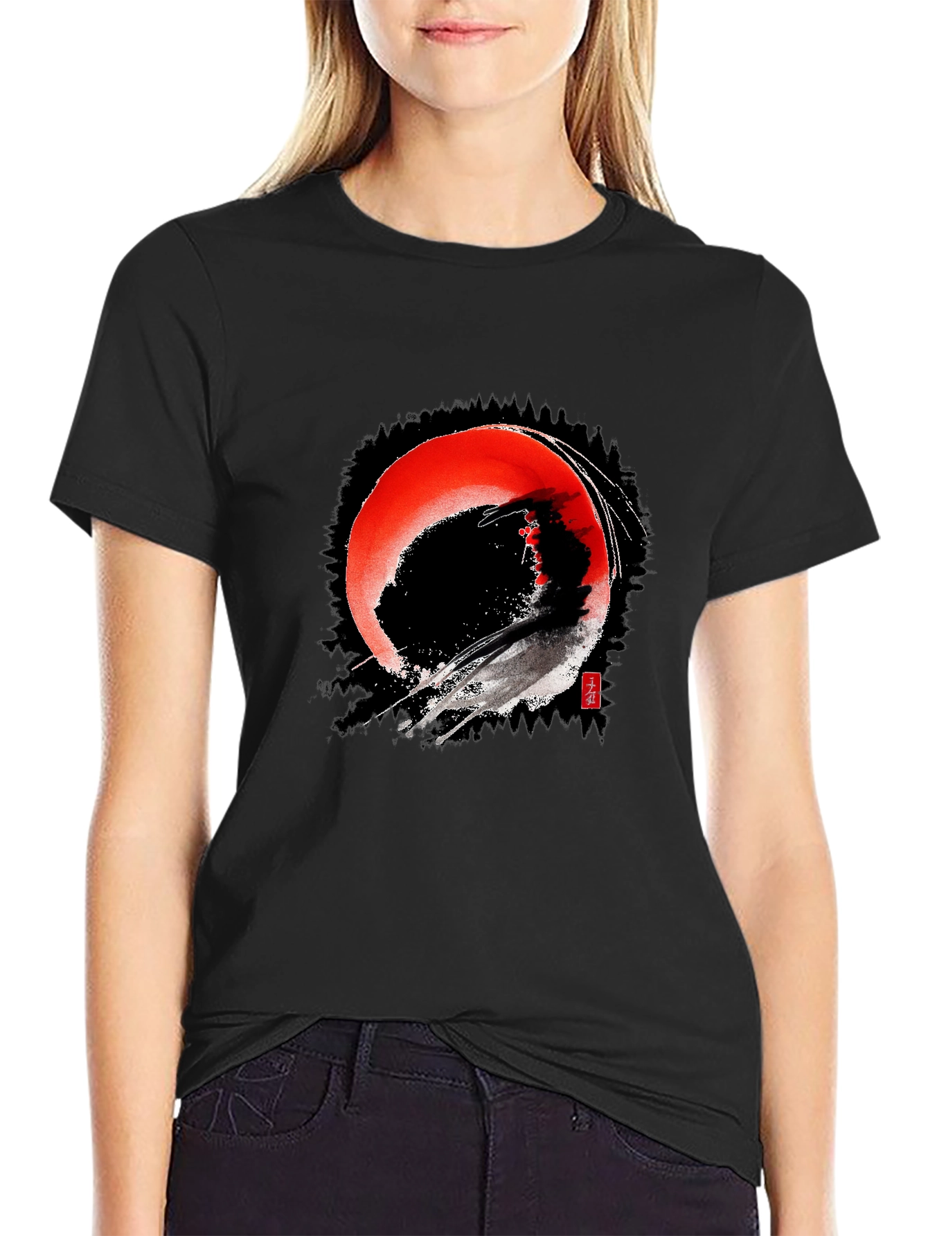 Enso Circle Japanese Art T-Shirt - Black