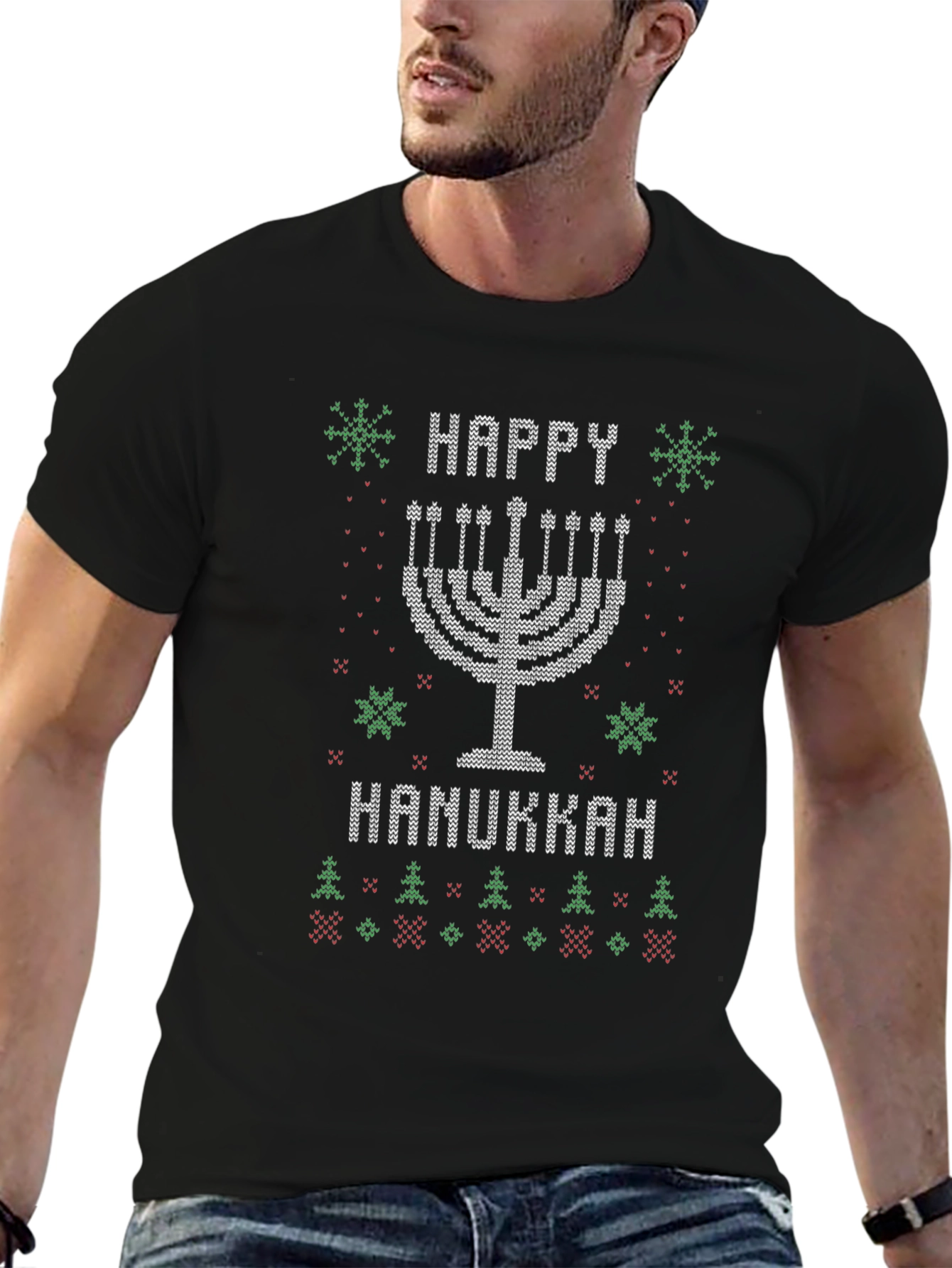 Happy Hanukkah Ugly Christmas Sweater T-Shirt